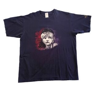 Vintage 1990's Les Miserables London Broadway musical theatre Dark Blue Large